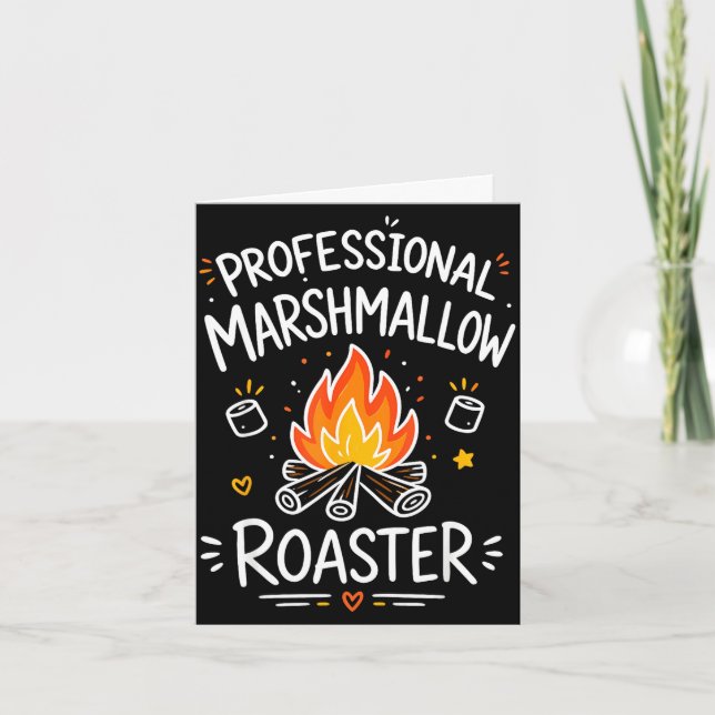 Marshmallow campfire s'mores  kort (Framsida)