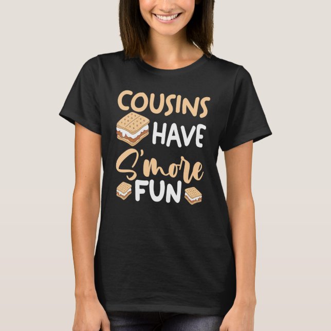 Marshmallow Camping Smores Camper Kusiner Har S'm T Shirt (Framsida)