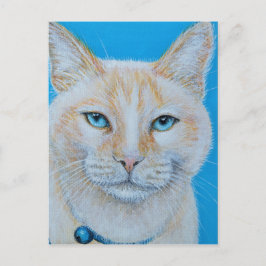 Marshmallow Cat Painting Vykort