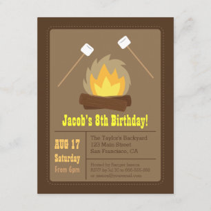 Marshmallow-eld-advent Birthdayfest-inbjudningar Inbjudningar
