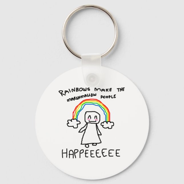 Marshmallow-folk delar deux. nyckelring (Framsida)