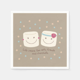 Marshmallow Friends and Chocolate Napkins Pappersservett