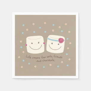 Marshmallow Friends and Chocolate Napkins Pappersservett