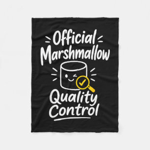 Marshmallow humor lägereld s'mores fleecefilt