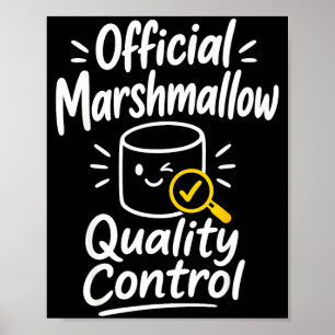 Marshmallow humor lägereld s'mores poster