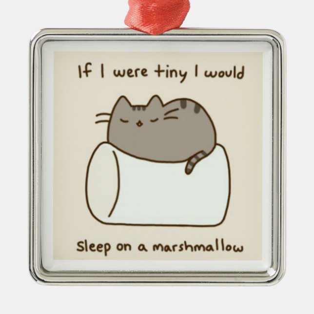 marshmallow julgransprydnad metall (Framsidan)