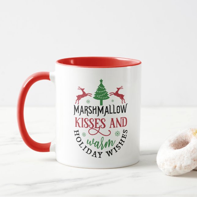 Marshmallow Kisses and Warm Helgdag Wish Mugg (Med munk)