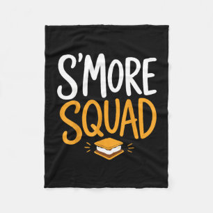 Marshmallow lägereld camping s'mores fleecefilt