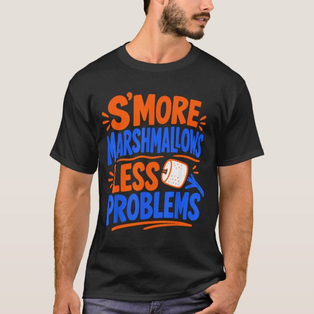 Marshmallow lägereld s'mores  t shirt (Framsida)