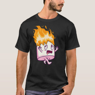 Marshmallow On Fire S mres Camping Campfire Smore T Shirt
