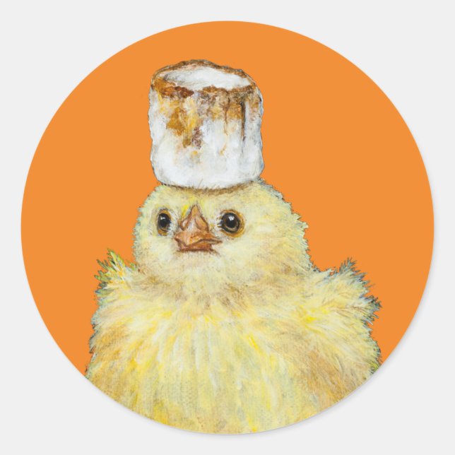 Marshmallow Peep-klistermärken Runt Klistermärke (Framsida)