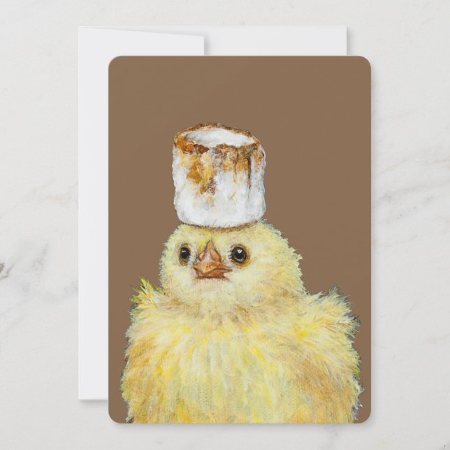 Marshmallow Peep-platta kort (Framsida)