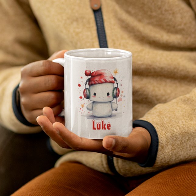 Marshmallow Personlig Helgdag Mugg (Cute Christmas Mug)