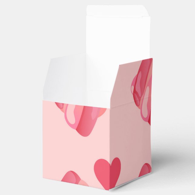 Marshmallow Rosa Hearts Candy Valentine Day Presentaskar (Öppnad)