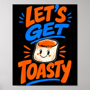 Marshmallow rostad campfire s'mores poster