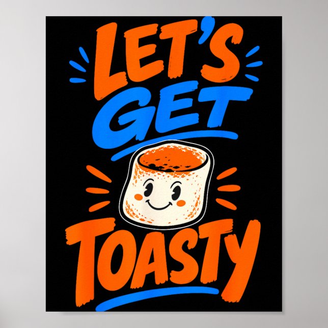 Marshmallow rostad campfire s'mores  poster (Framsidan)