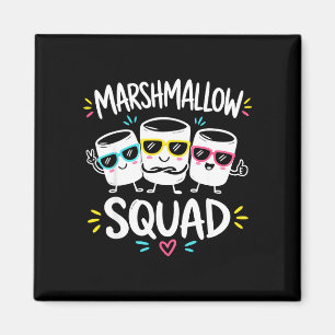 Marshmallow-squad familjens lägereld magnet
