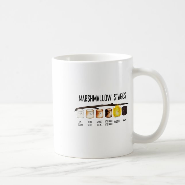 Marshmallow-stadier - Kawaii Rostad Toastad Campin Kaffemugg (Höger)
