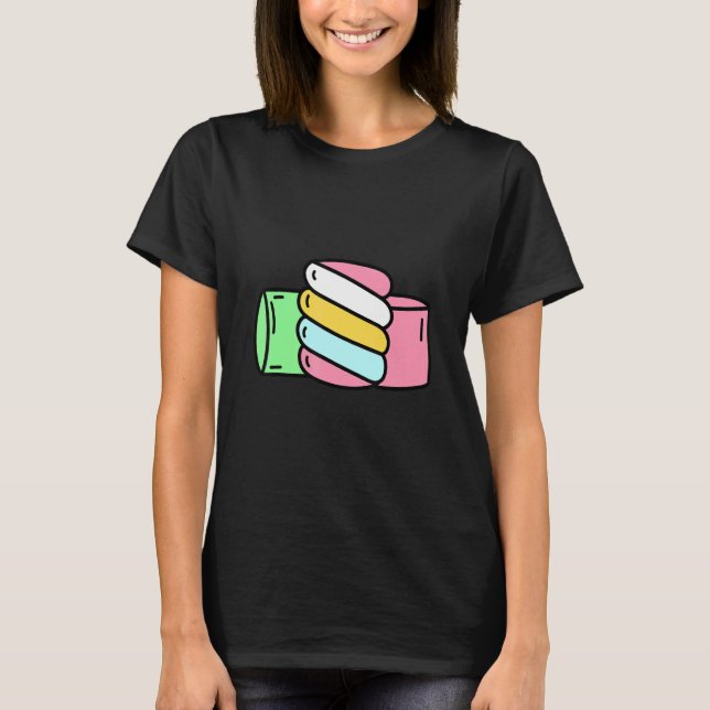 Marshmallow sweets candy t shirt (Framsida)