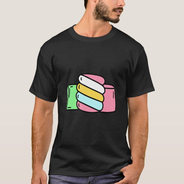Marshmallow sweets candy t shirt (Framsida)
