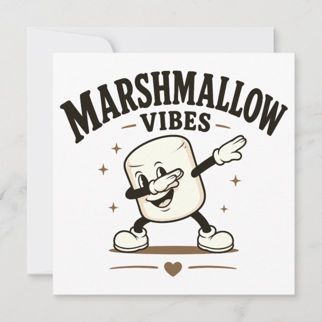 Marshmallow-vibbar Inbjudningar (Framsida)