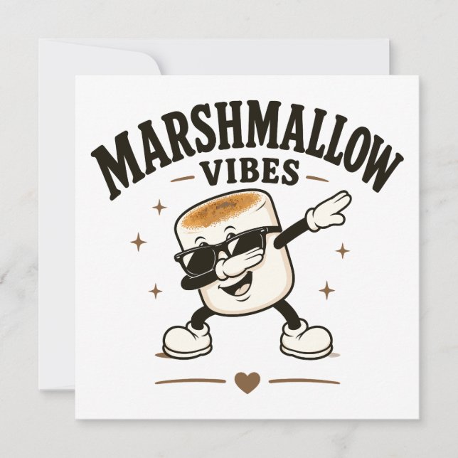 Marshmallow-vibbar Inbjudningar (Framsida)