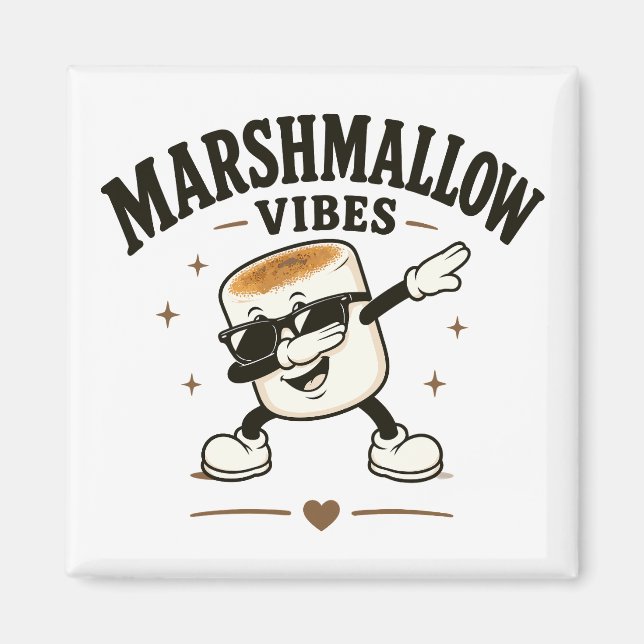 Marshmallow-vibbar Magnet (Framsidan)