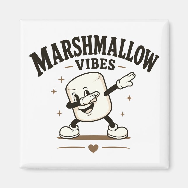 Marshmallow-vibbar Magnet (Framsidan)