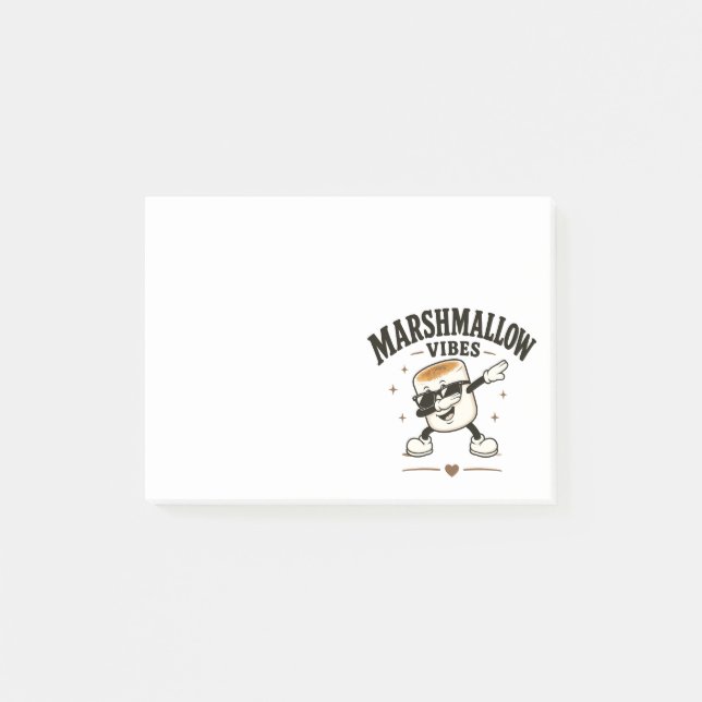 Marshmallow-vibbar Post-it Block (Framsida)