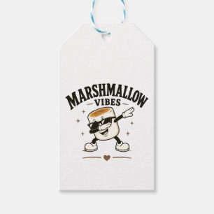 Marshmallow-vibbar Presentetikett