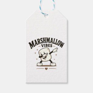 Marshmallow-vibbar Presentetikett