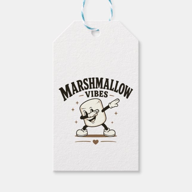 Marshmallow-vibbar Presentetikett (Framsidan)
