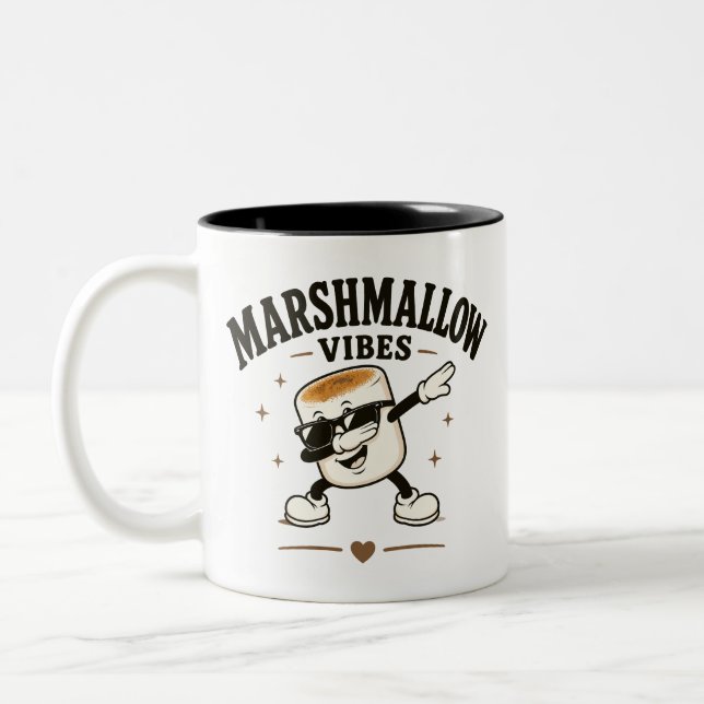 Marshmallow-vibbar Två-Tonad Mugg (Vänster)
