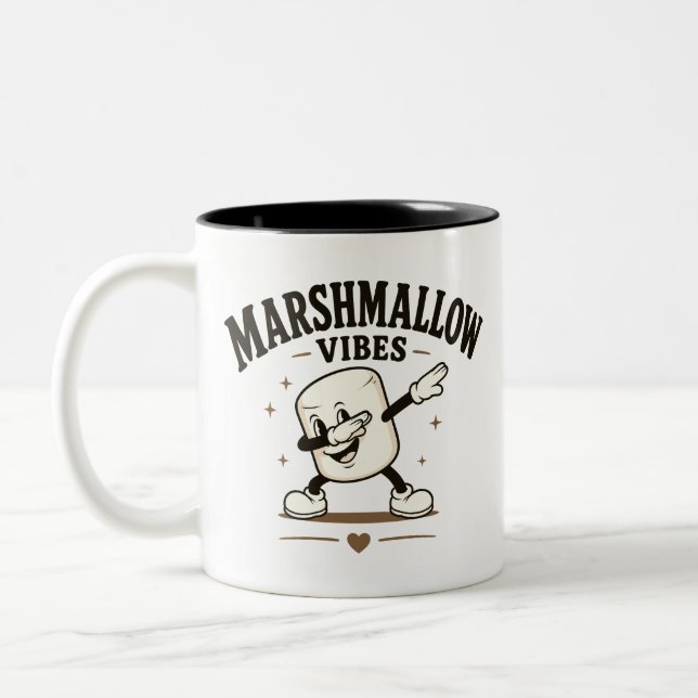 Marshmallow-vibbar Två-Tonad Mugg (Vänster)