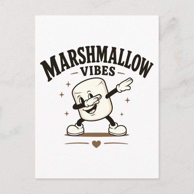 Marshmallow-vibbar Vykort (Framsida)