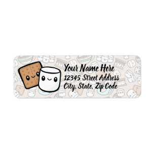 Marshmallowfester Returadress Etikett