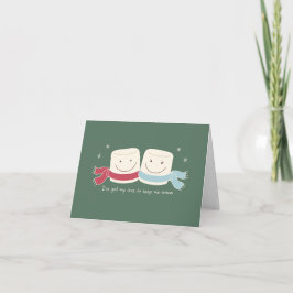 Marshmallowkärlek Julhälsningar kortet Helgkort