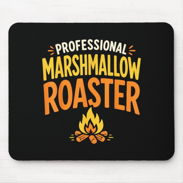 Marshmallowrostare lägereld  musmatta (Framsidan)
