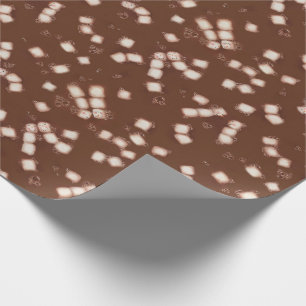 Marshmallowsnögubbear som slår in papper presentpapper