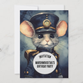 Marshmousetail SteamPunk-djur Anpassat namn Inbjudningar