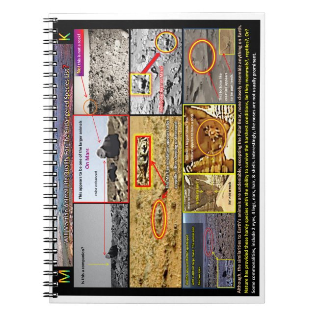 Marsiskt djurliv anteckningsbok (Framsidan)