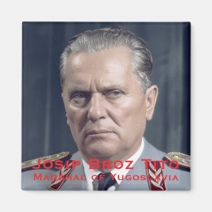 Marskalk Josip Broz Tito Balkan Militär Foto Magnet