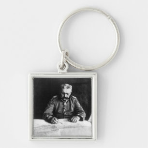 Marskalk Paul von Hindenburg, 1914 Fyrkantig Silverfärgad Nyckelring