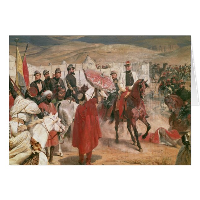 Marskalk Thomas Bugeaud och överste Joseph Hälsningskort (Framsidan Horizontal)