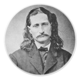 Marskalk Wild Bill Hickok gammal västern revolverm Knopp