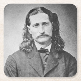 Marskalk Wild Bill Hickok gammal västern revolverm Underlägg Papper Kvadrat