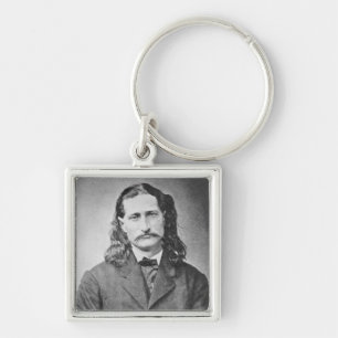 Marskalk Wild Bill Hickok Old West-pistolero Fyrkantig Silverfärgad Nyckelring