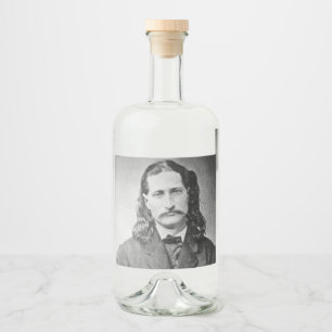 Marskalk Wild Bill Hickok Old West-pistoljärn Spritflaskor Etikett