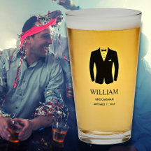 Marskalkar Black Tie Tuxedo Kostym Namn och Date