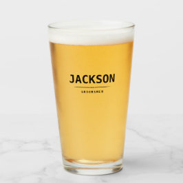 Marskalkar för Black Modern Simple Namn Personlig Glaskopp